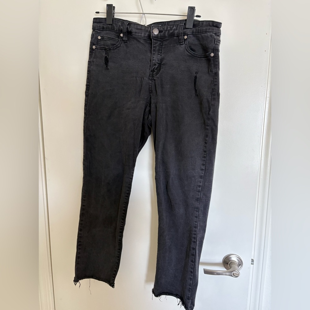 Buffalo David Bitton Jayme Black Mid-Rise Straight Leg Jeans - Womens Size 10